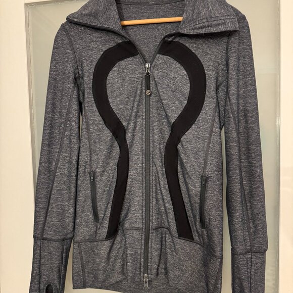 Lululemon Athletica In Stride Gray/Black jacket - Gray Size 4 - Picture 2 of 6